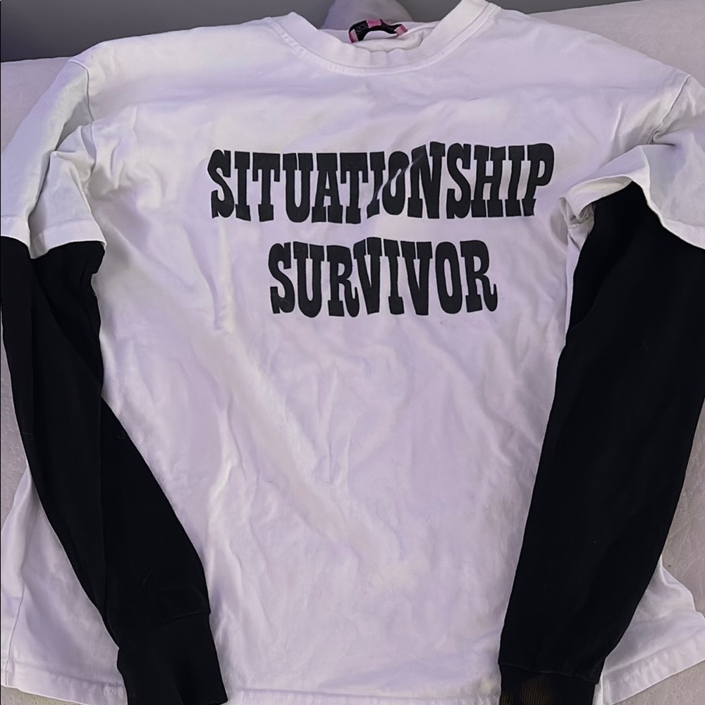 White and Black Graphic Women’s long sleeve